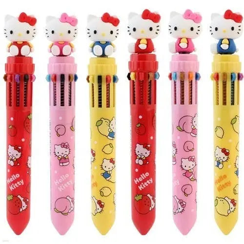 K-Wonderland - Sanrio Characters 6 Color Ball Point Pencil- 0.7mm : Hello Kitty K-Wonderland