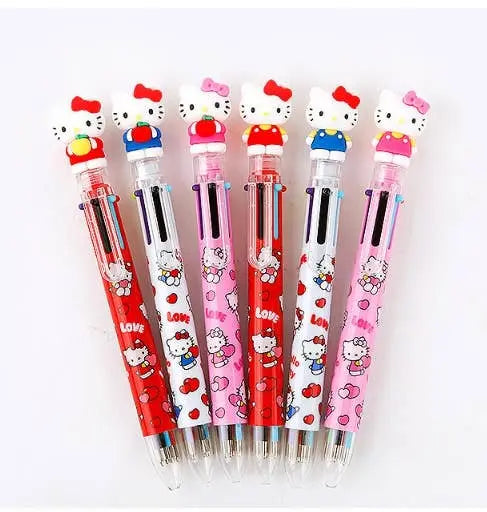 K-Wonderland - Sanrio Characters 6 Color Ball Point Pencil- 0.7mm : Hello Kitty K-Wonderland