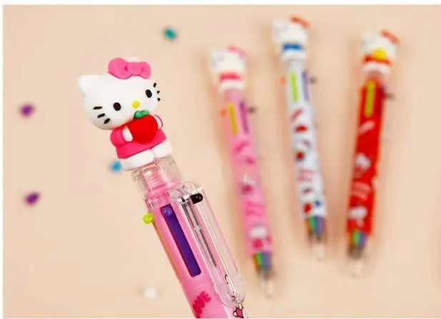 K-Wonderland - Sanrio Characters 6 Color Ball Point Pencil- 0.7mm : Hello Kitty K-Wonderland