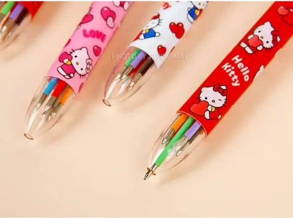 K-Wonderland - Sanrio Characters 6 Color Ball Point Pencil- 0.7mm : Hello Kitty K-Wonderland
