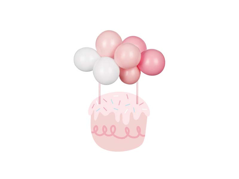 Balloon cake topper, pink, 29 cm (KBT3-081)