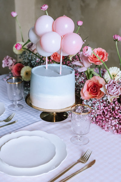 Balloon cake topper, pink, 29 cm (KBT3-081)