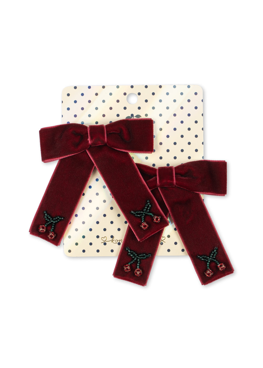 2 Pack Juliette Bow Hair Clip - Rio Red