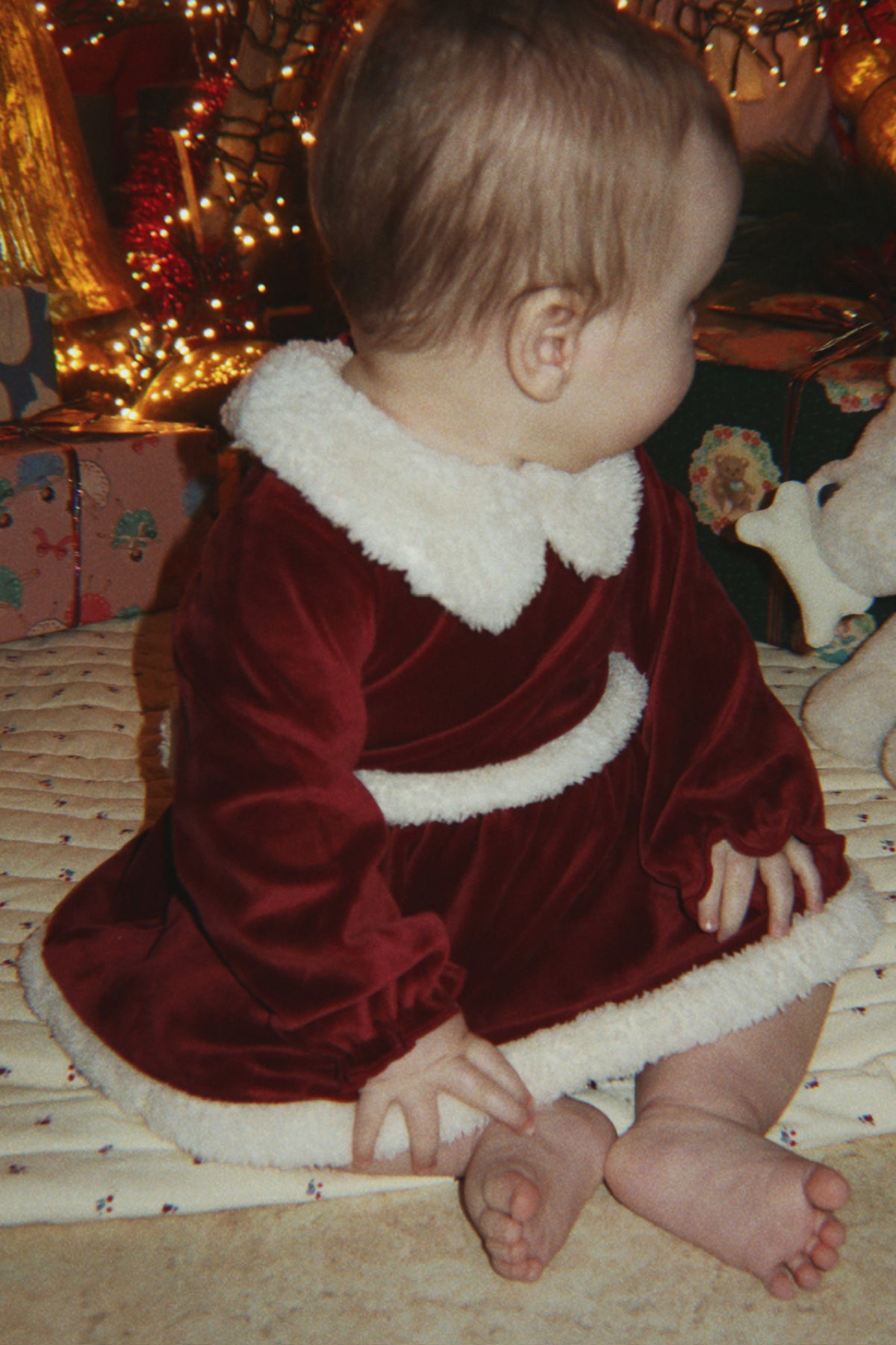 Christmas Romper Dress - Red Dahlia
