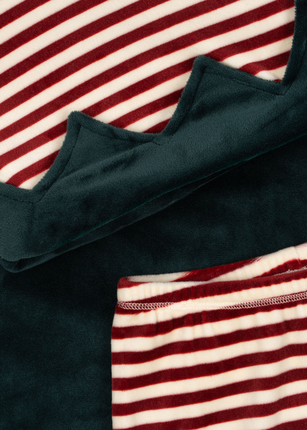 Christmas Elf Costume - Greener Pastures/Red Dahlia Stripe