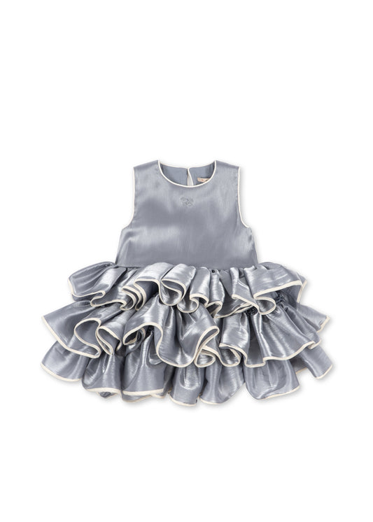 Fia Frill Dress - Sleet