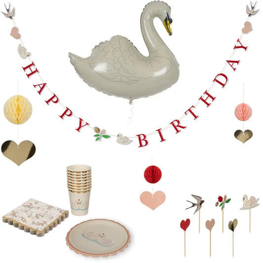 (KS100623) Party Set Swan Konges Slojd