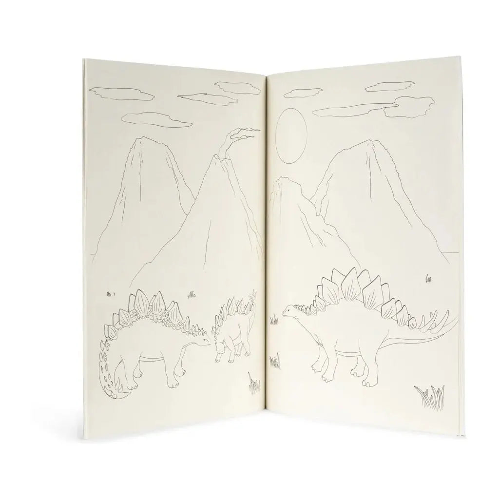 (KS101936) Coloring Book with Colored Pencils Dino Konges Slojd