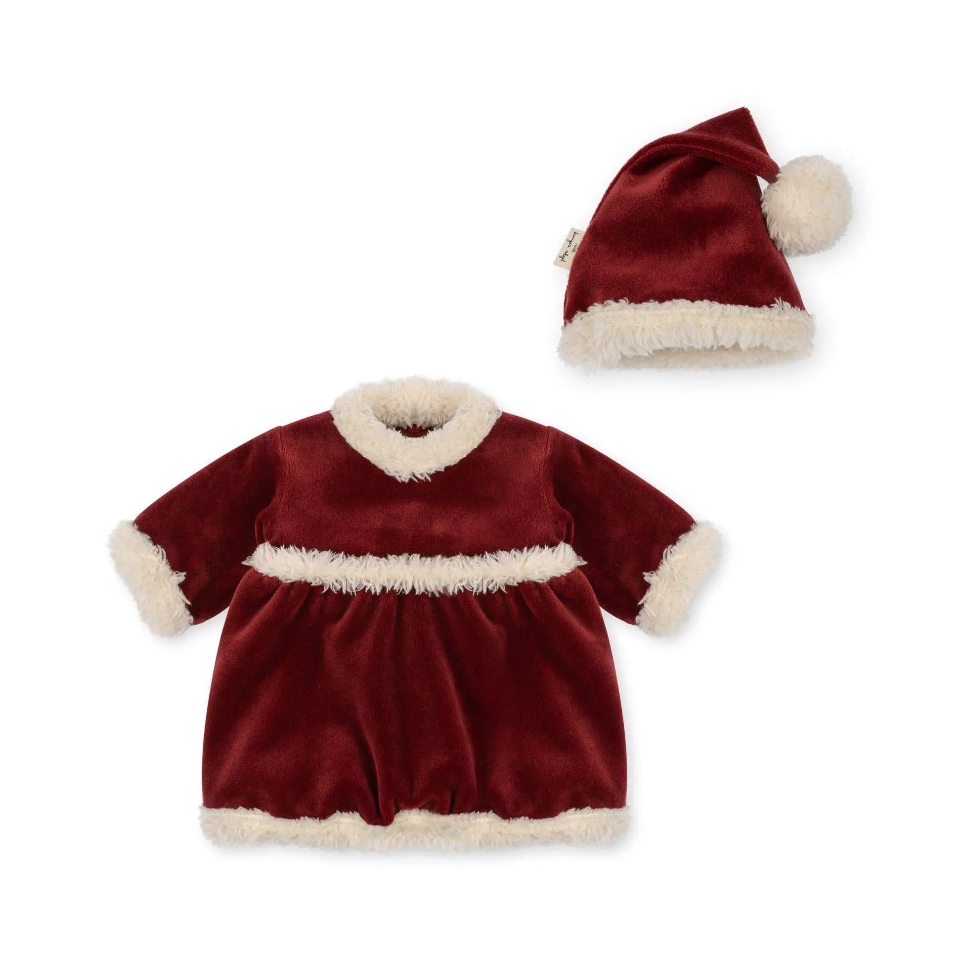 KS101947 Doll Christmas Dress GRS - Jolly Red Konges Slojd