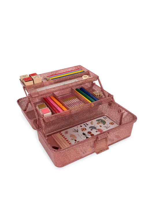 KS103767 CREATIVE ART CADDY - Rose Glitter Konges Slojd