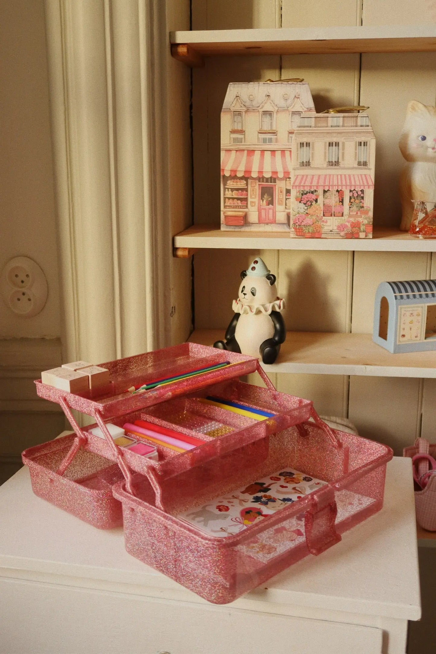 KS103767 CREATIVE ART CADDY - Rose Glitter Konges Slojd