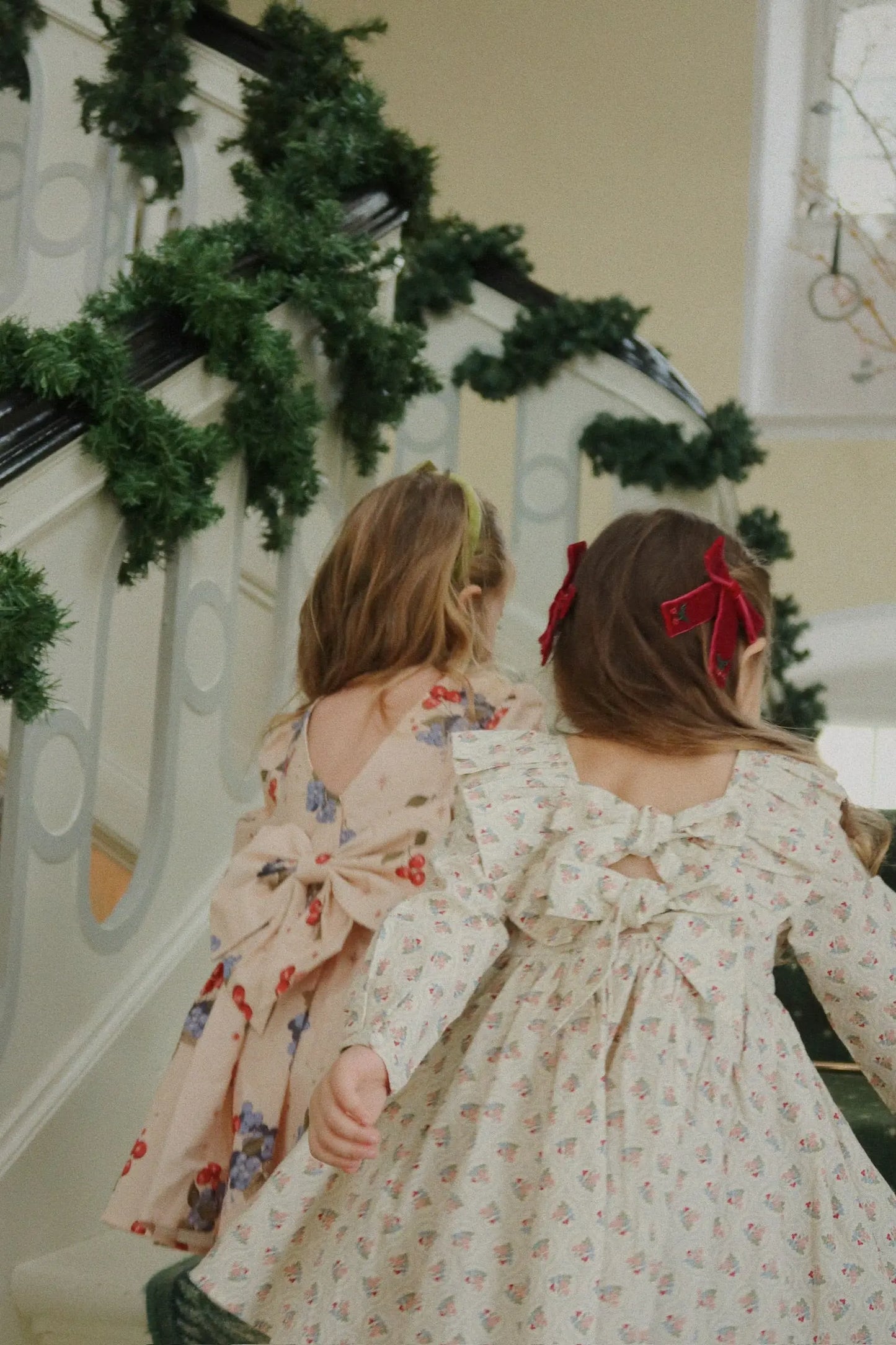 KS104175 2 PACK JULIETTE BOW HAIR CLIP - Red Konges Slojd