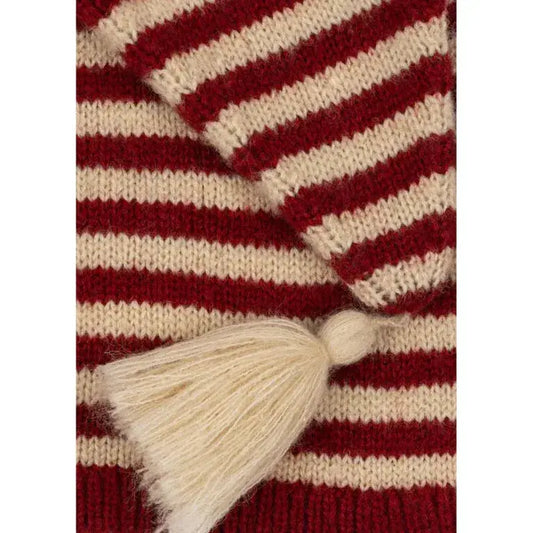(KS104259) Striped Wool Hat Santa Claus Konges Slojd