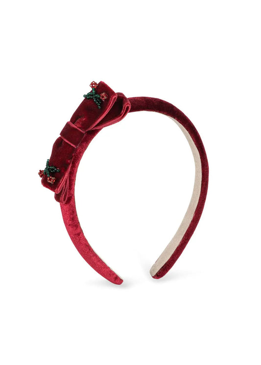 KS104541 Juliette Bow Hairbrace - Rio Red Konges Slojd