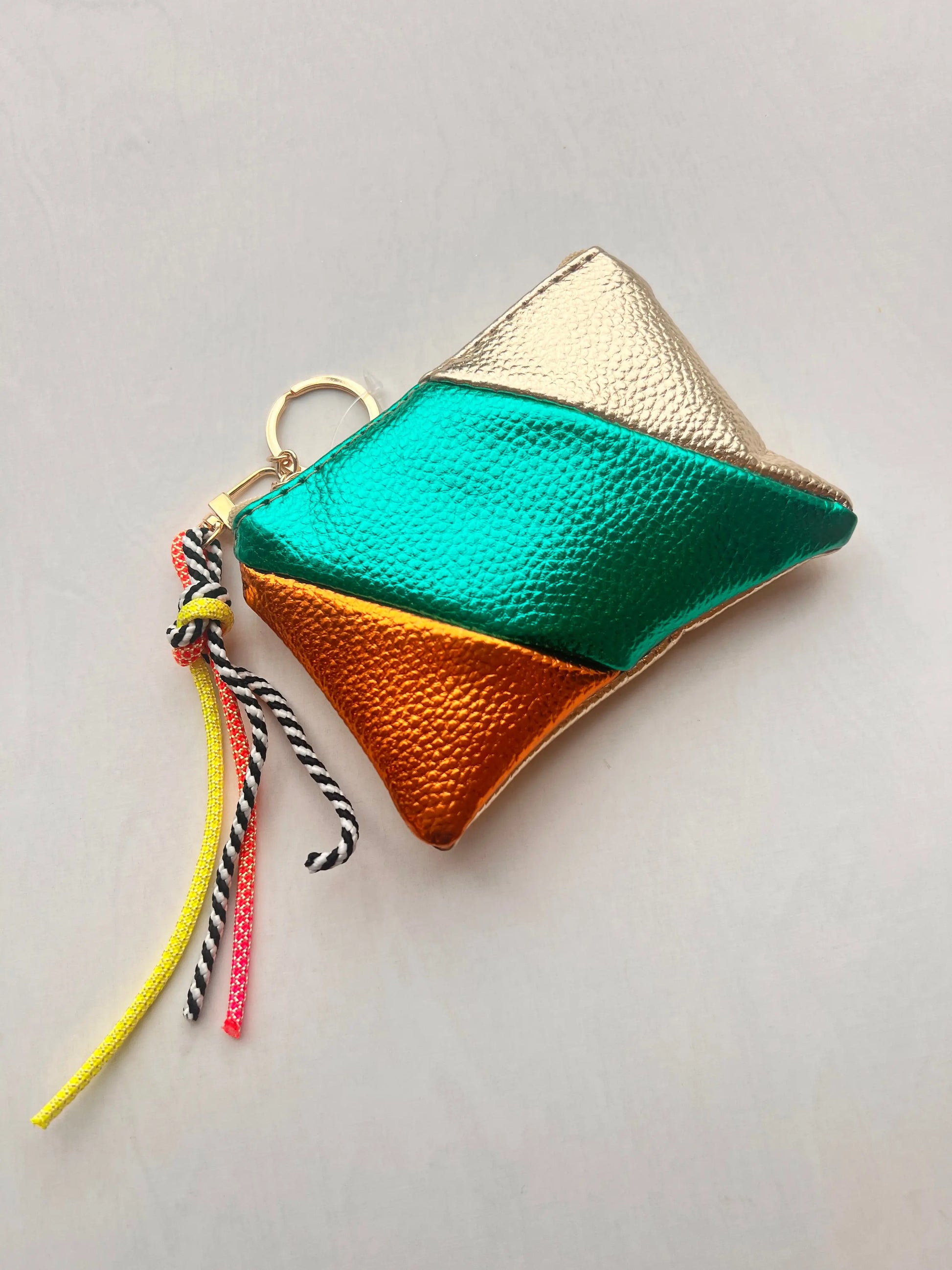 Keychain bag - orange/green/gold thepartyville
