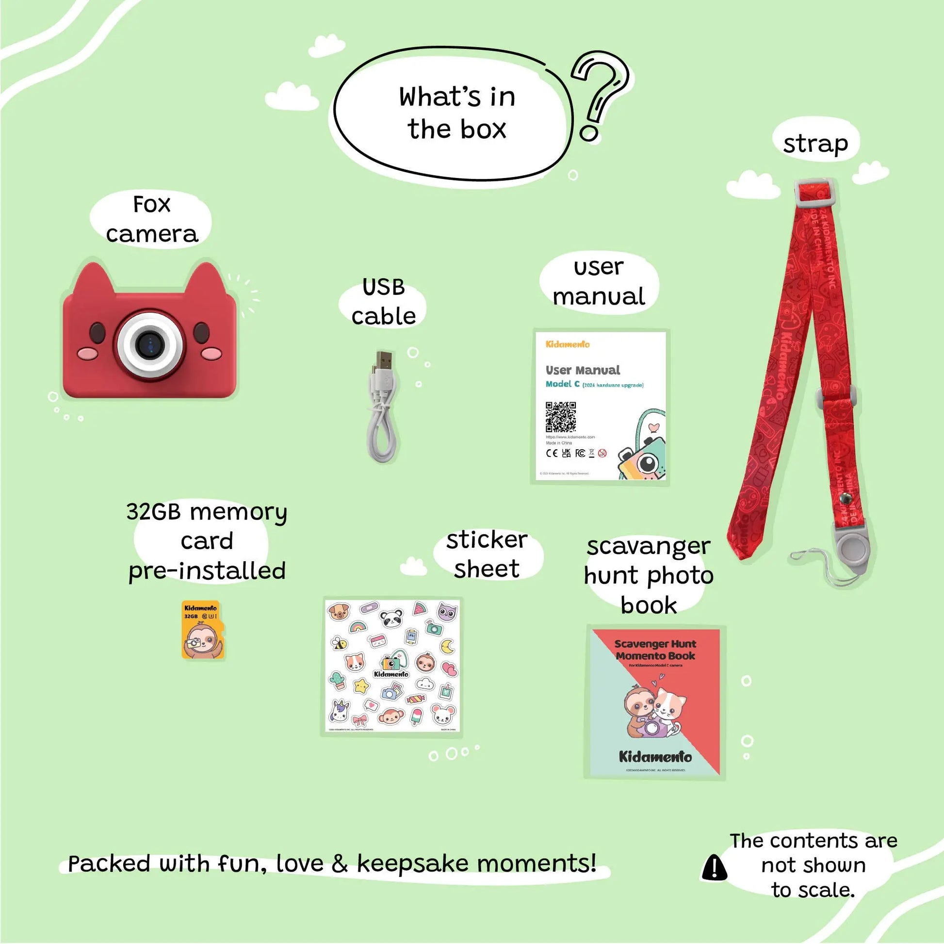 Kidamento - Akito the Fox - Kids Digital Camera - Model C Kidamento
