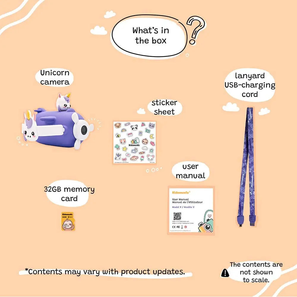 Kidamento - Iris the Unicorn - Kids Digital Camera - Model V Kidamento