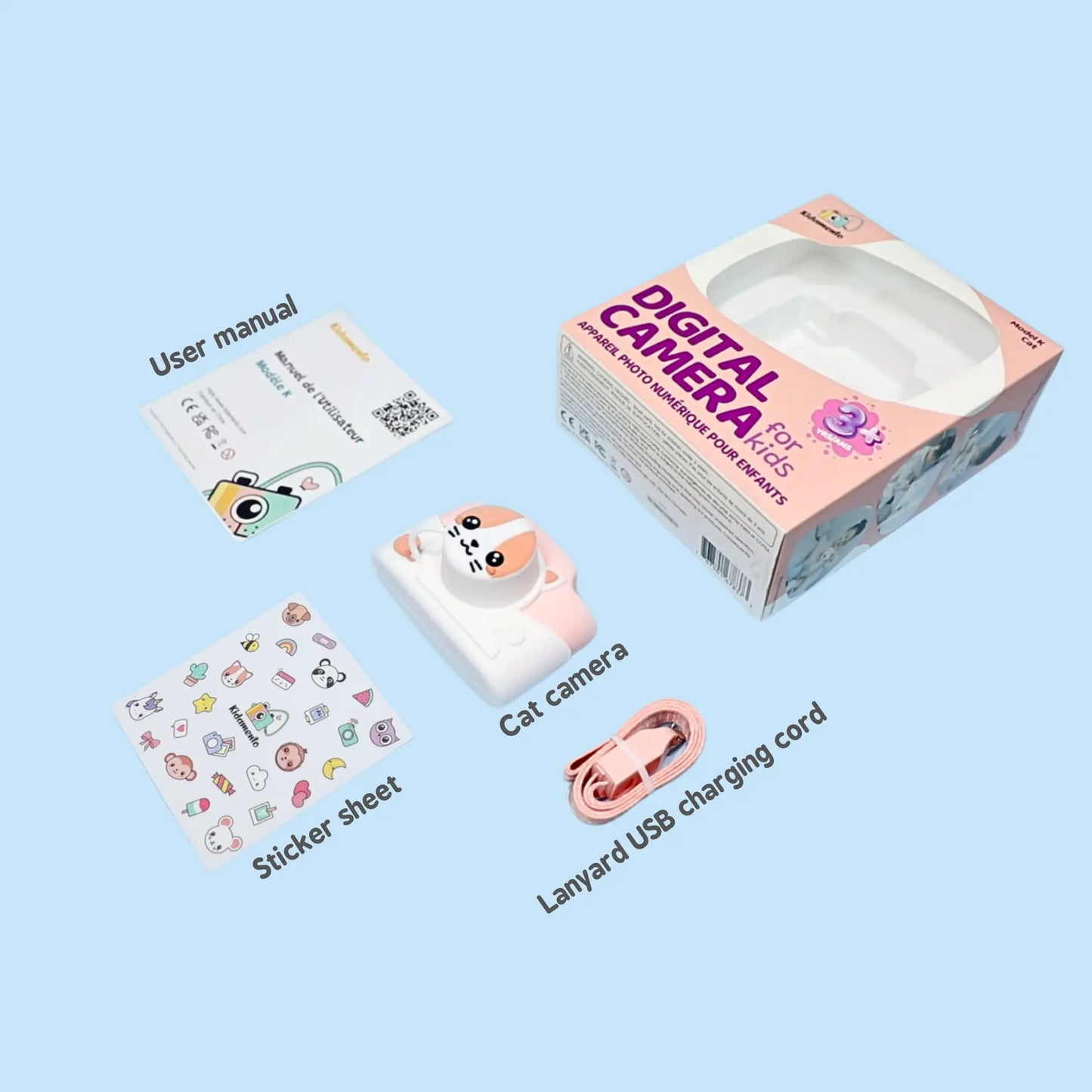 Kidamento - Meowie the Cat - Kids Digital Camera - Model K Kidamento