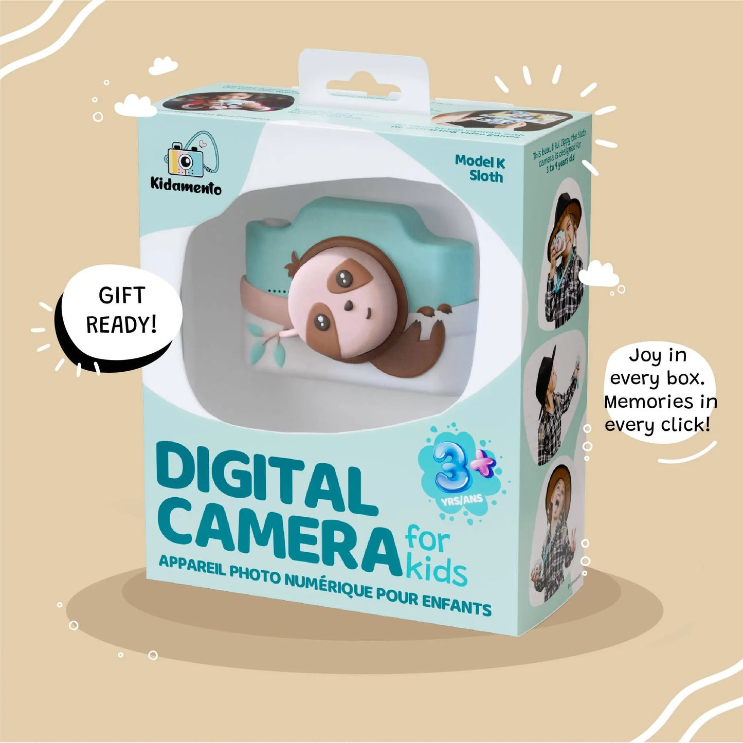 Kidamento - Zippy the Sloth - Kids Digital Camera - Model K Kidamento