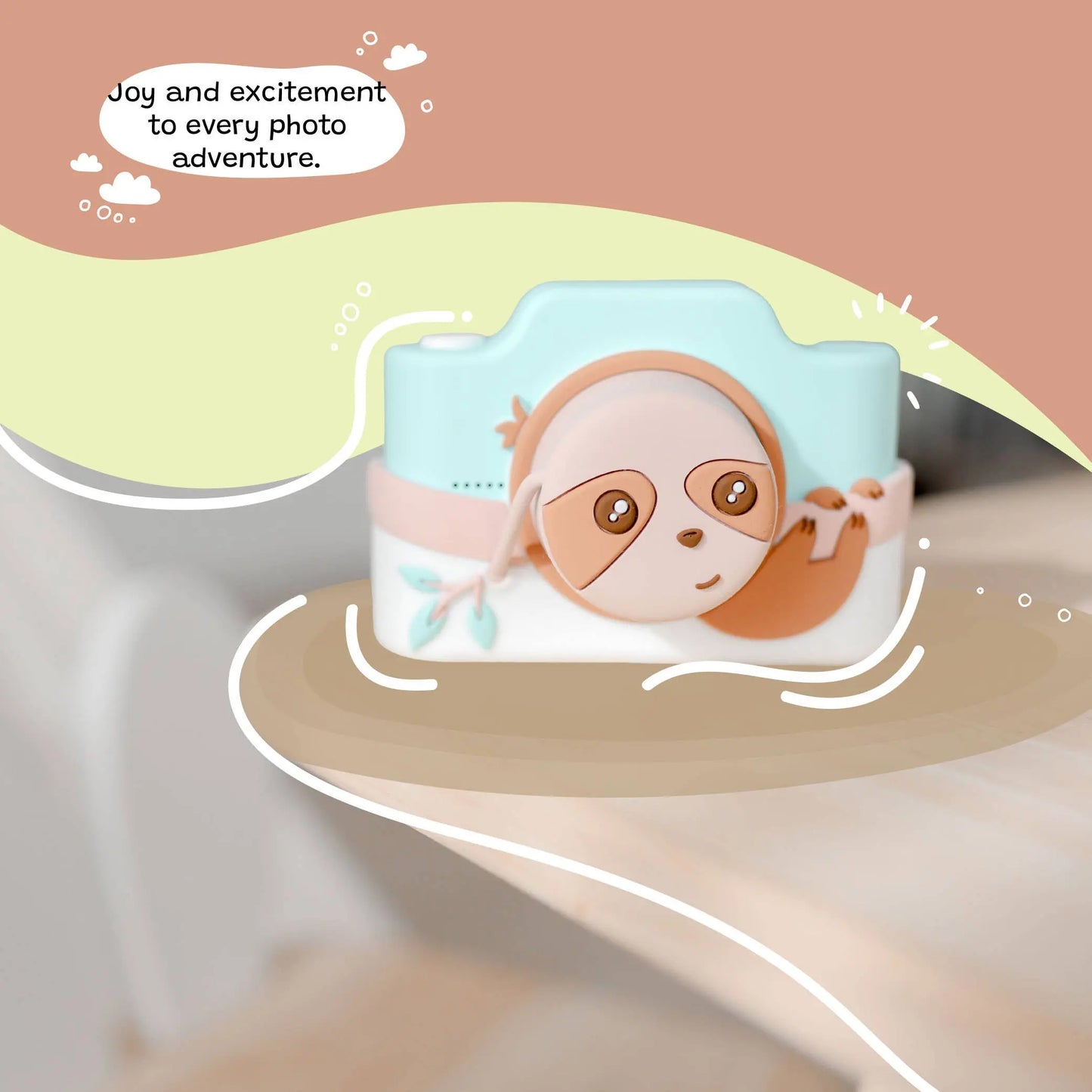 Kidamento - Zippy the Sloth - Kids Digital Camera - Model K Kidamento