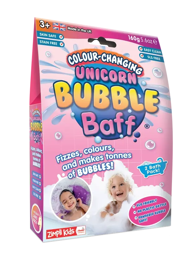 Kids Sls Free Colour Changing Powder Unicorn Bubble Bath Zimpli Kids