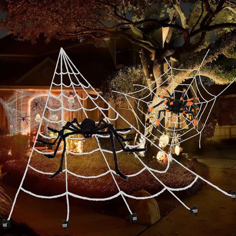 Kit 2 Araignées géantes velues + acc.pour intérieur et extérieur Cotillons D Alsace