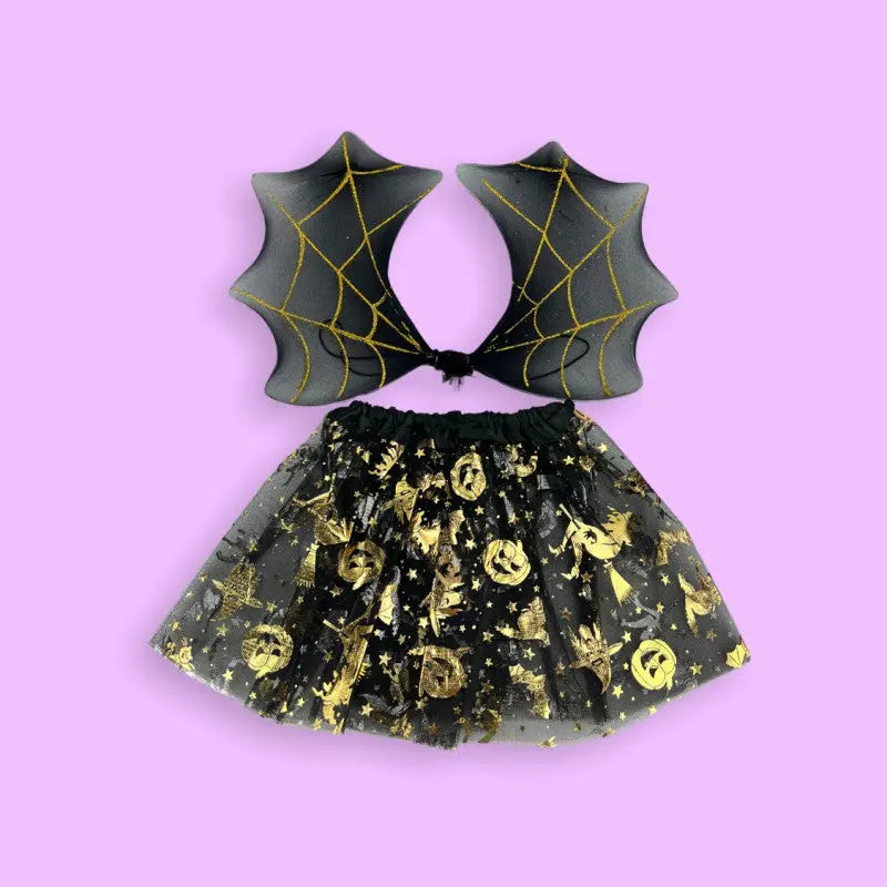 Kit 2 pieces Halloween - tutu and wings Cotillons D Alsace