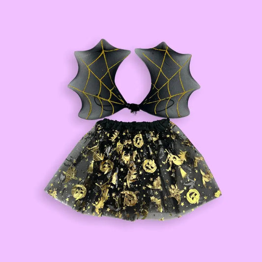 Kit 2 pieces Halloween - tutu and wings Cotillons D Alsace