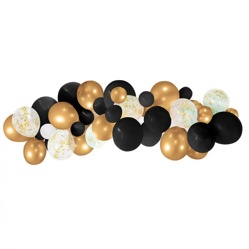 Kit de 50 ballons pour arche OR/NOIR FÊTE ANNIVERSAIRE cotillons Alsace