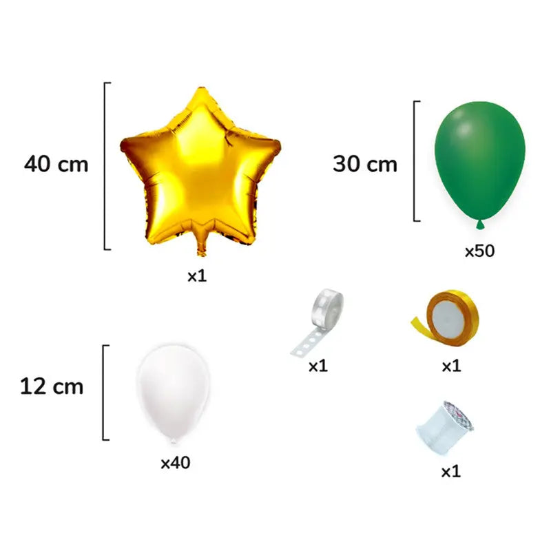 Kit décoration 92 ballons SAPIN DE NOEL cotillons Alsace