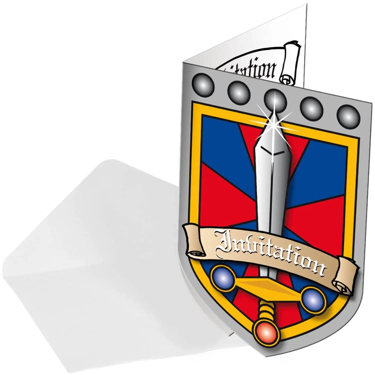 Knight Invitations - 8 pieces Folat