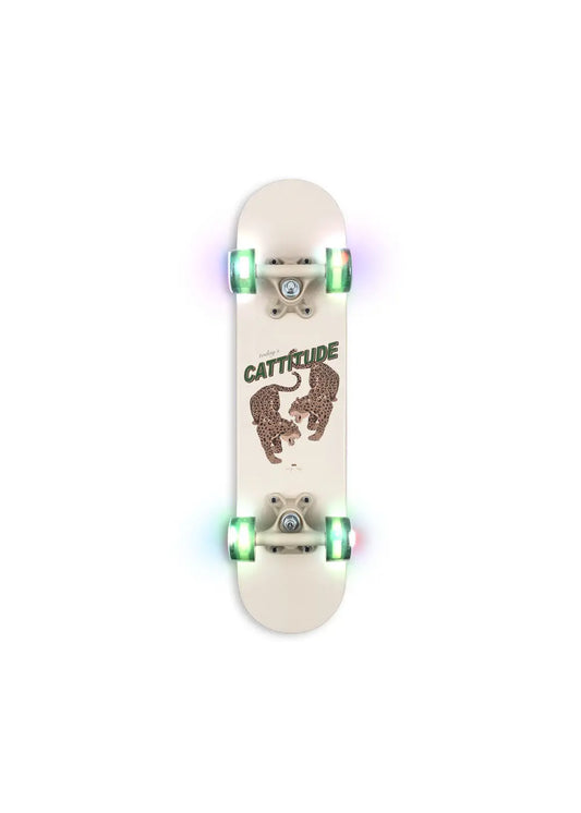 Konges Slojd - Cattitude skateboard with light up wheels Konges Slojd