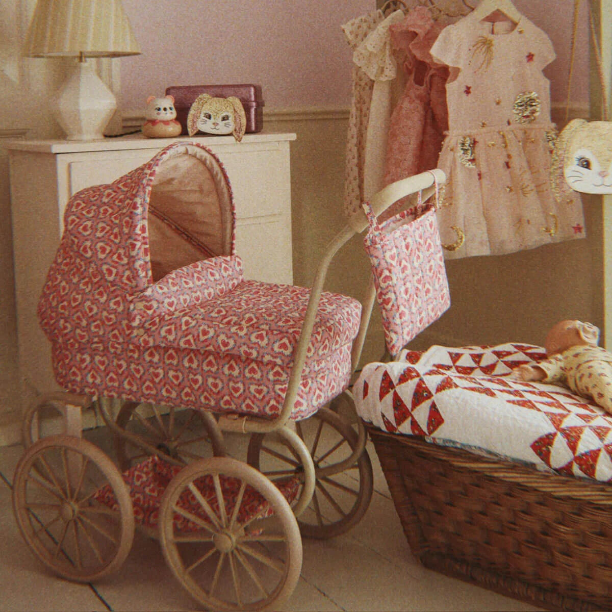 Konges Slojd - Minnie Doll Pram - Fleur Rosie