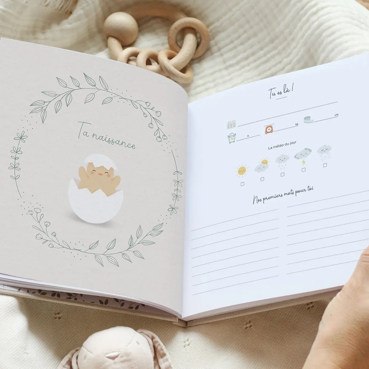 LIVRE SOUVENIRS DE BÉBÉ PREMIÈRE ANNÉE Zu-boutique