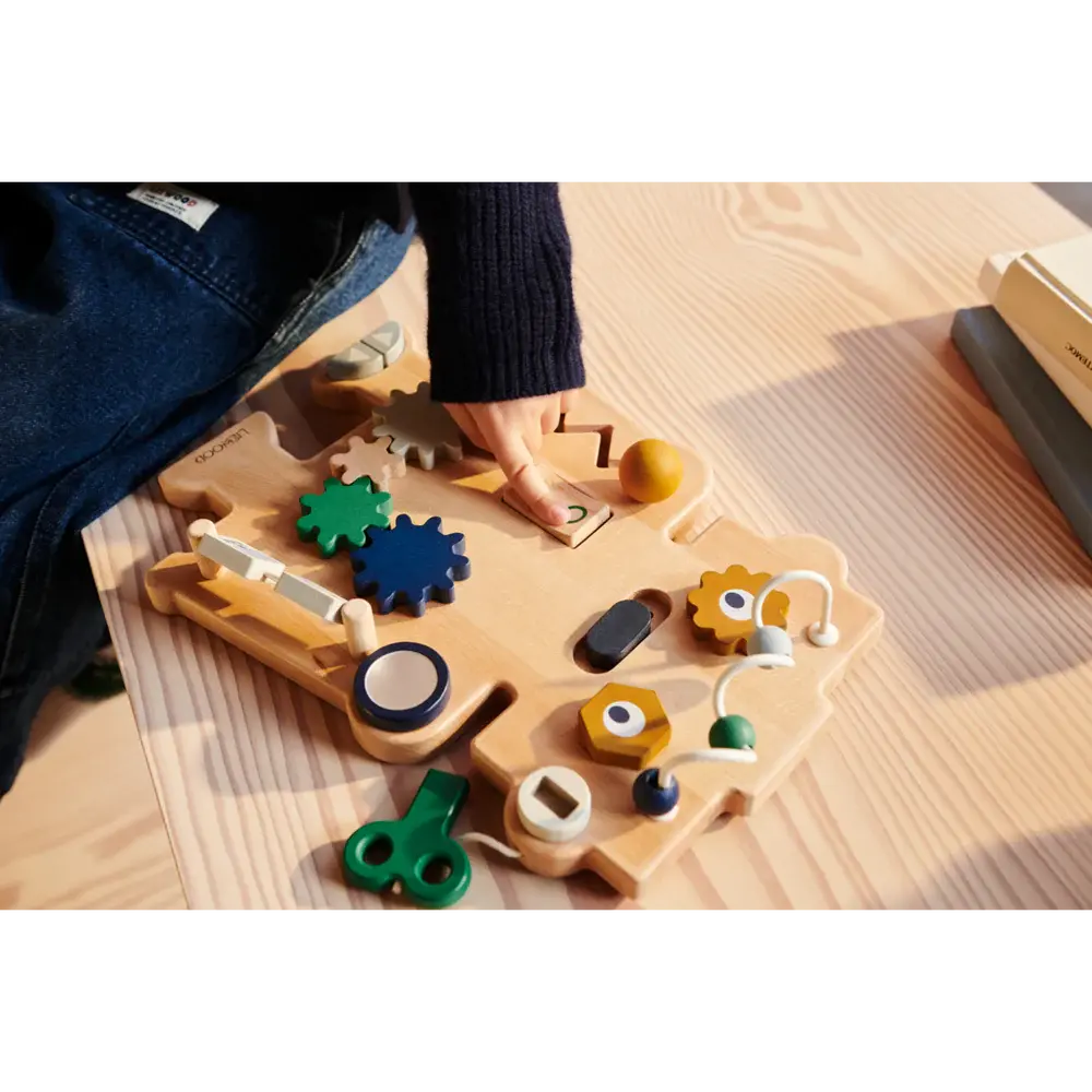 (LW19304) Carola Robot Play Board - Indigo Blue Multi LieWood