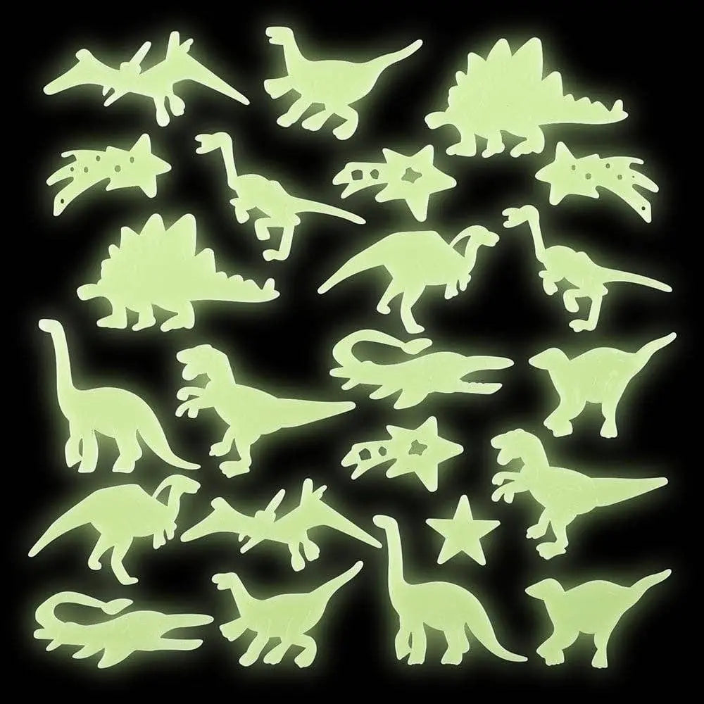 La Luna Bella - Toys - Glow In Dark Dinosaur Stickers 24ct - LLB Toys La Luna Bella - Toys