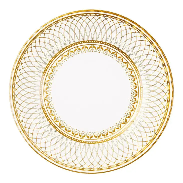 Large Gold Plates - 8 Pack Talking Tables