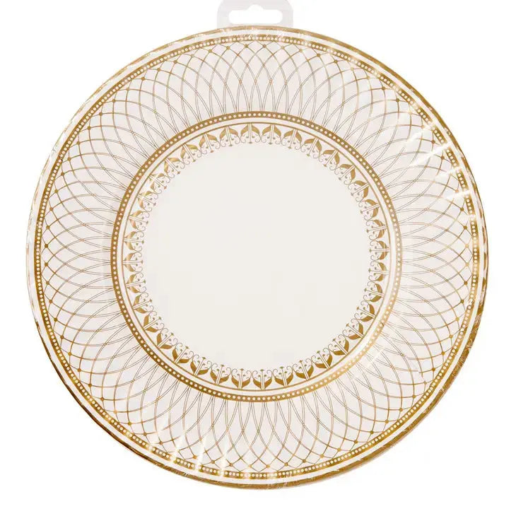 Large Gold Plates - 8 Pack Talking Tables