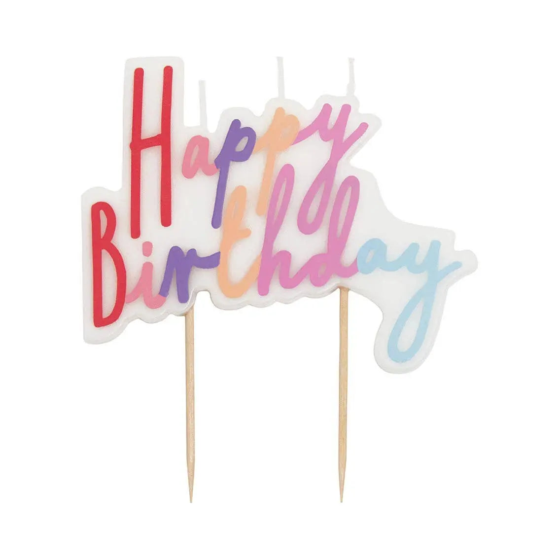 Large Pastel Happy Birthday Candle Talking Tables EU