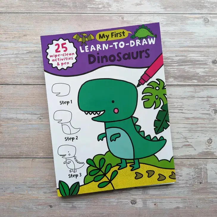 Learn To Draw Dinosaurs - Wipe Clean Book Robert Frederick Ltd