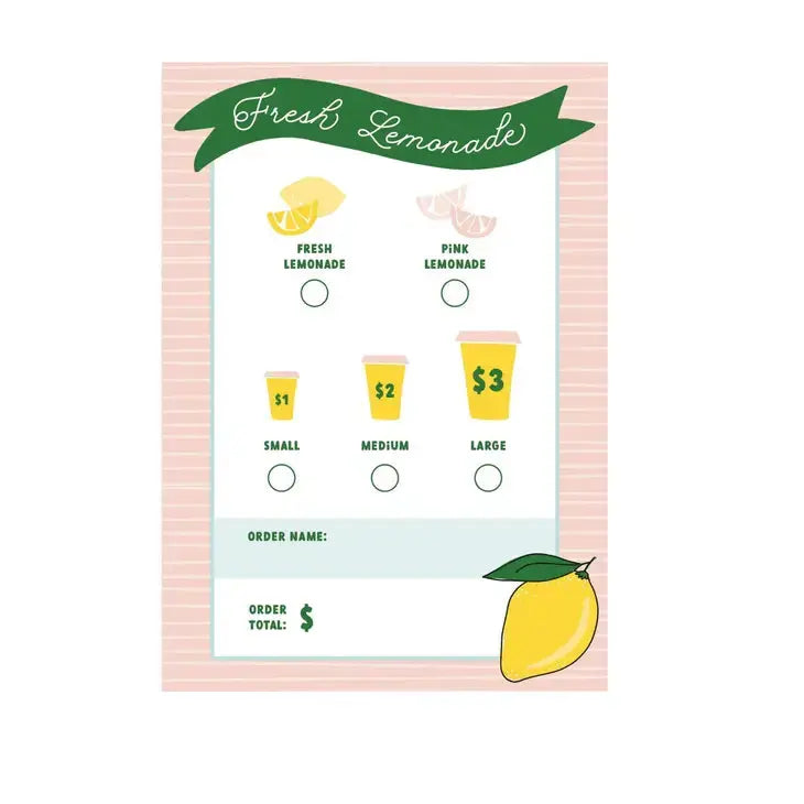 Lemonade Stand Play Notepad Magic Playbook