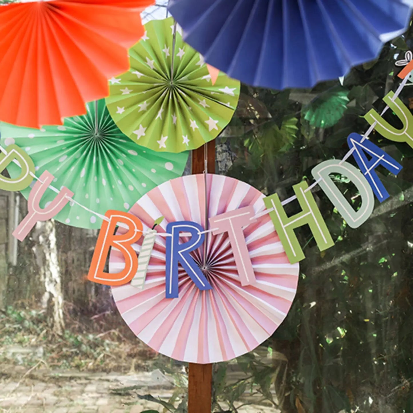 Happy Birthday Party Banner Green