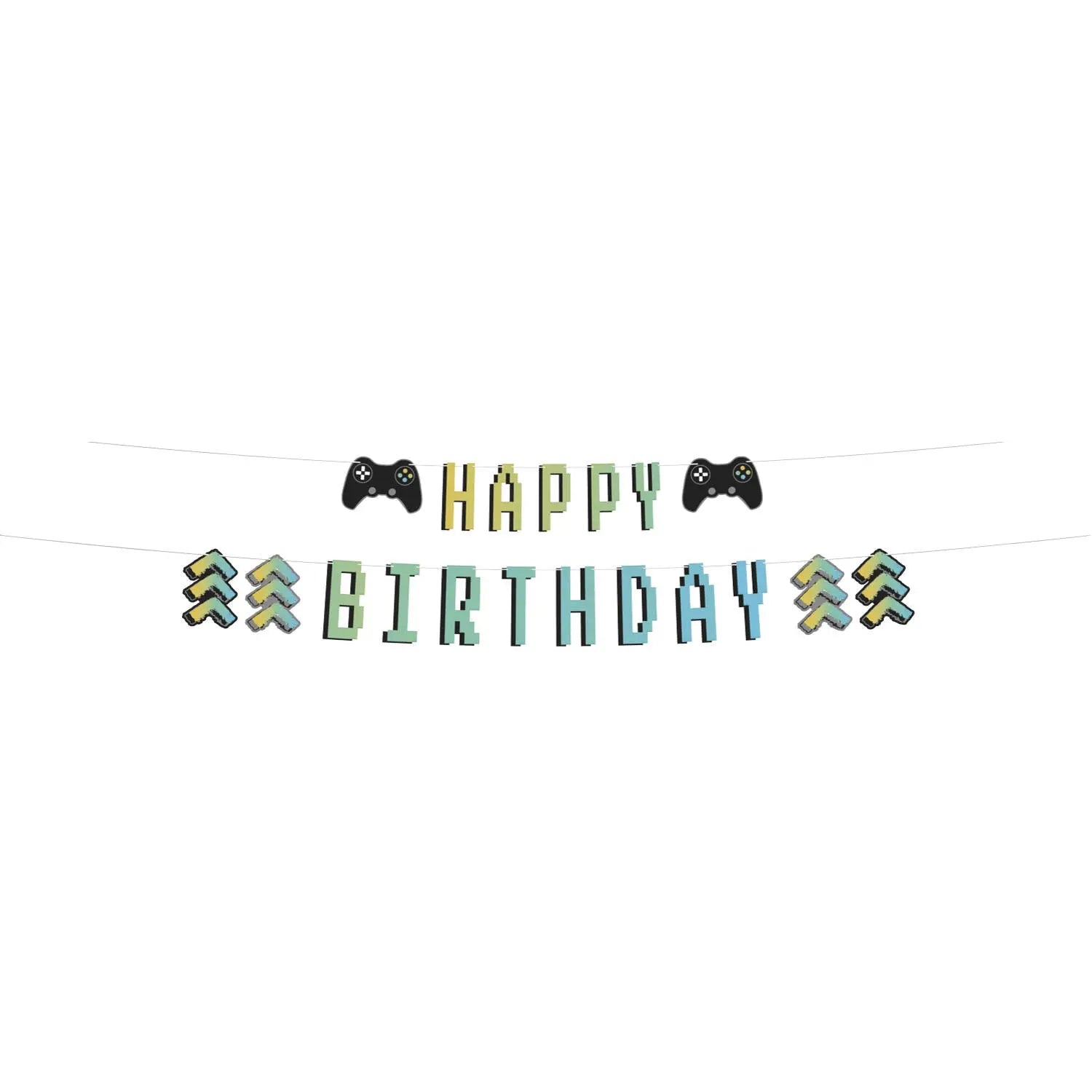 Letter Banner - "Happy Birthday" - Level Up - 1,5 meter Unique