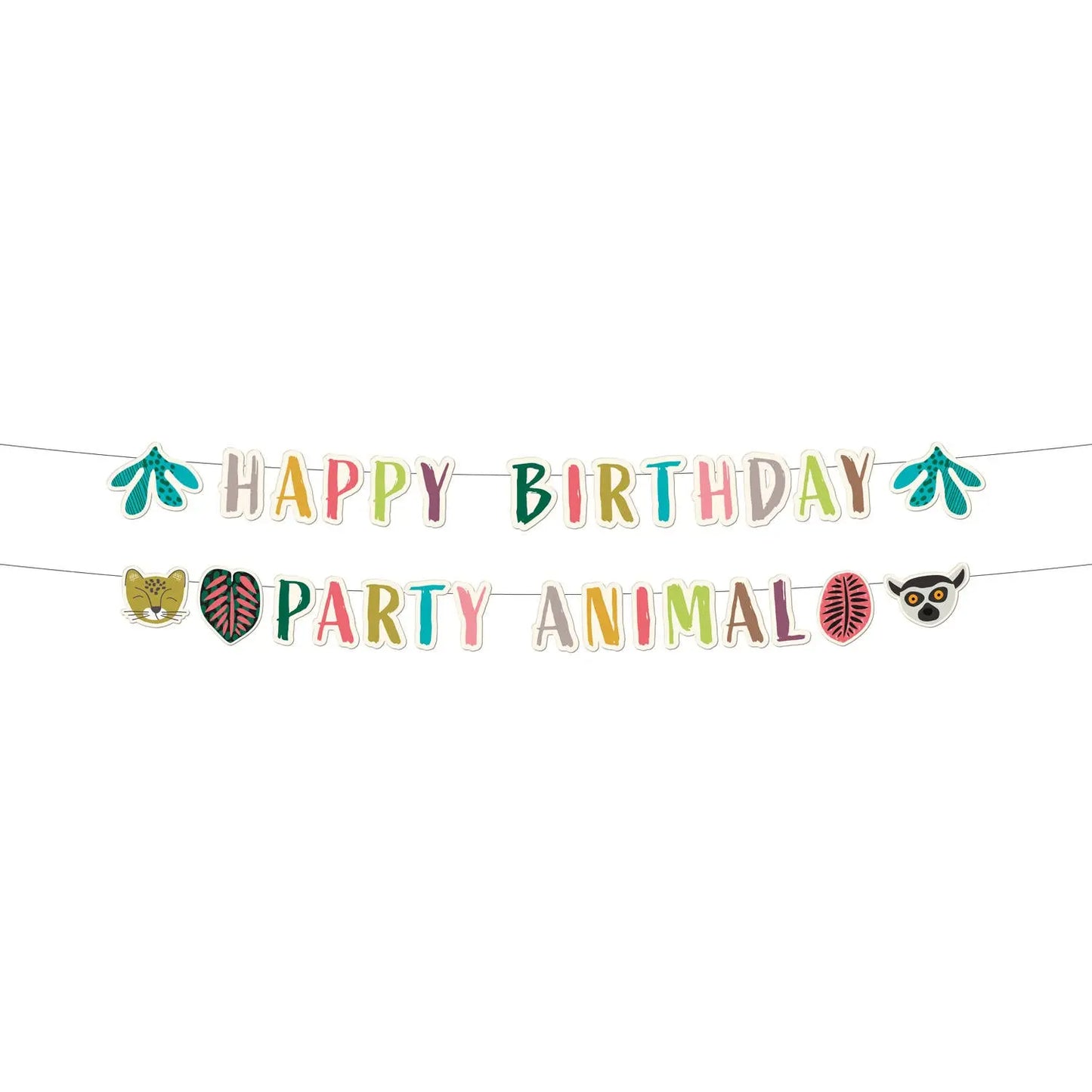 Letter garlands Zoo Party - 2 pieces Folat
