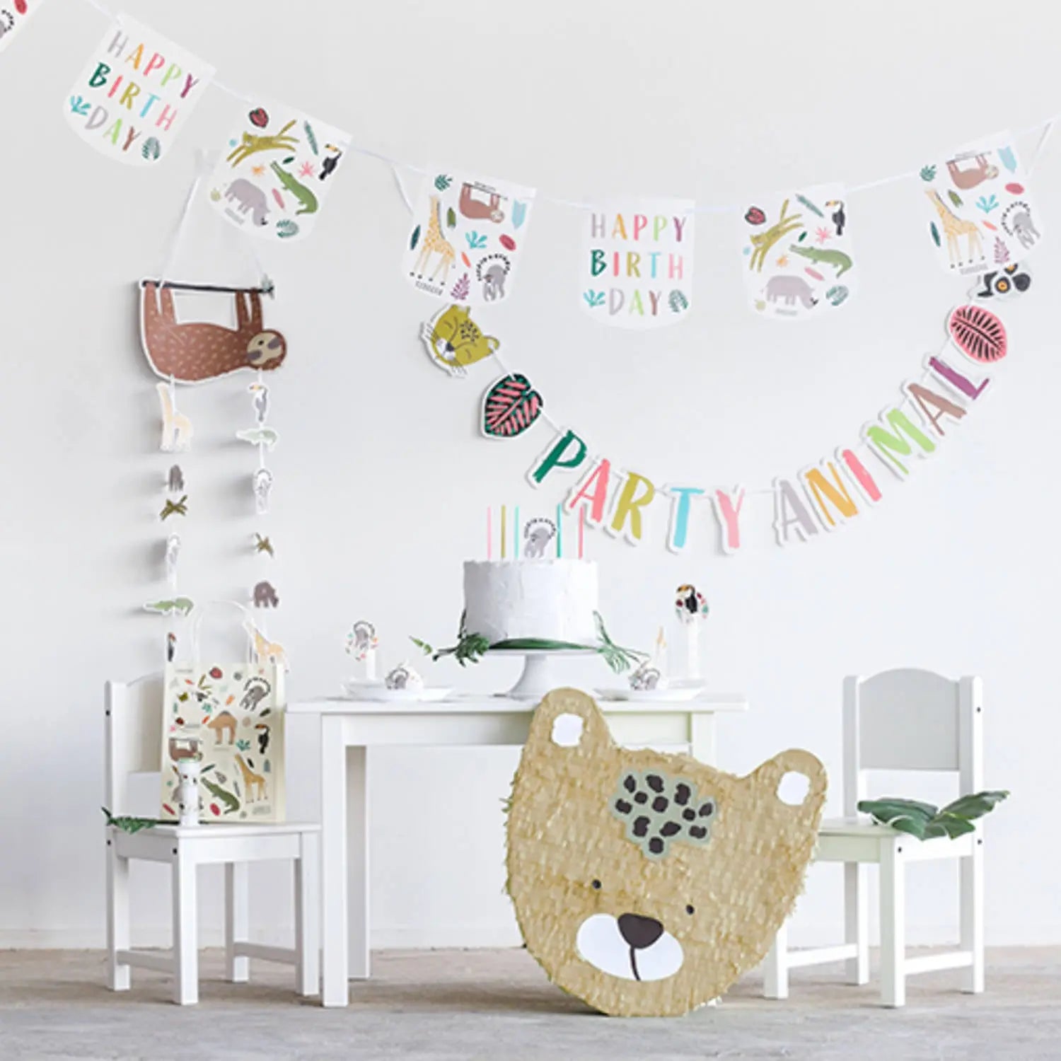 Letter garlands Zoo Party - 2 pieces Folat