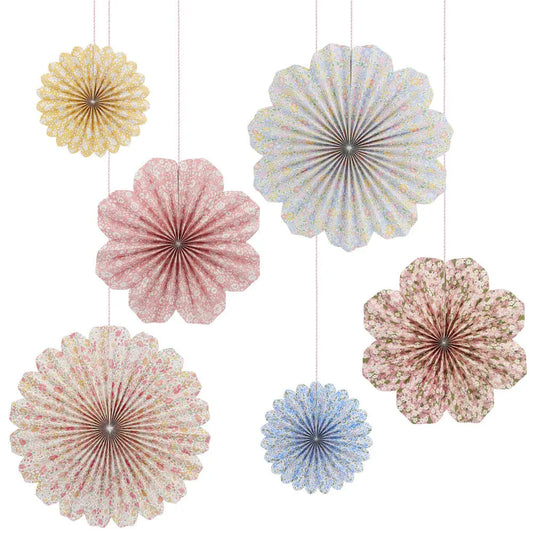 Liberty paper pinwheel decorations Meri Meri