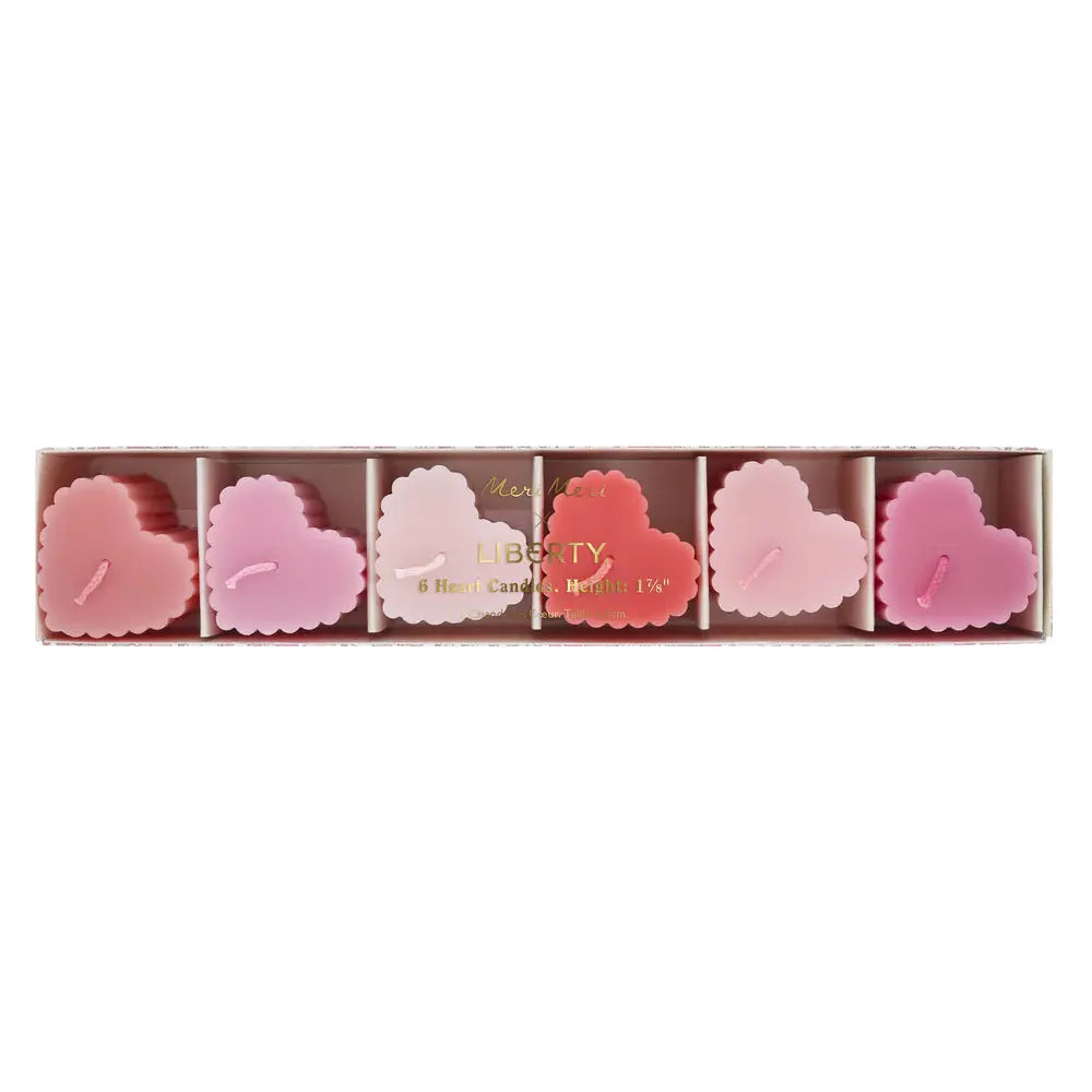 Liberty scalloped heart candles Meri Meri