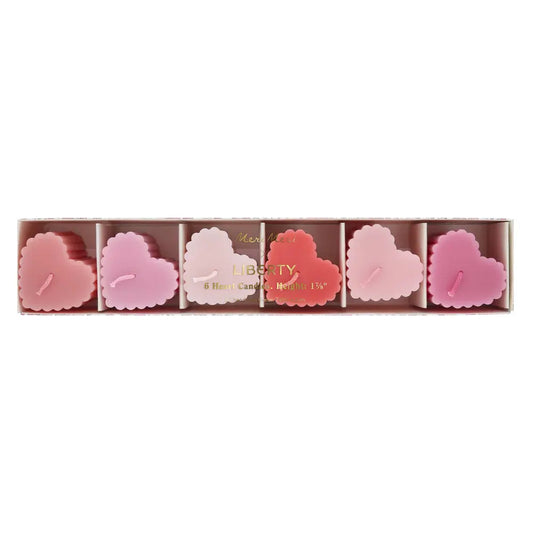 Liberty scalloped heart candles Meri Meri