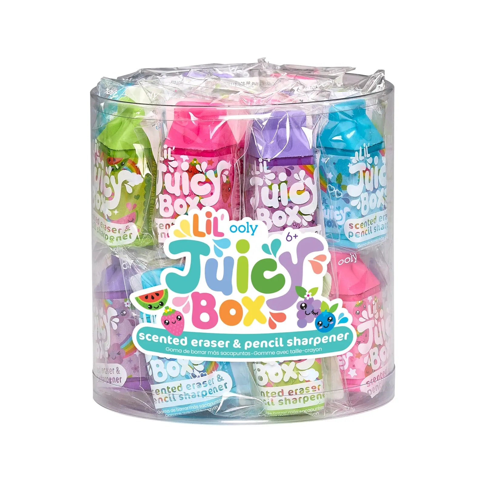 Lil’ Juicy Box Scented Erasers + Sharpeners OOLY