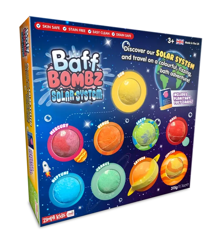 Little Astronaut Solar System Baff Bombz -Kids Bath Bomb Toy Zimpli Kids